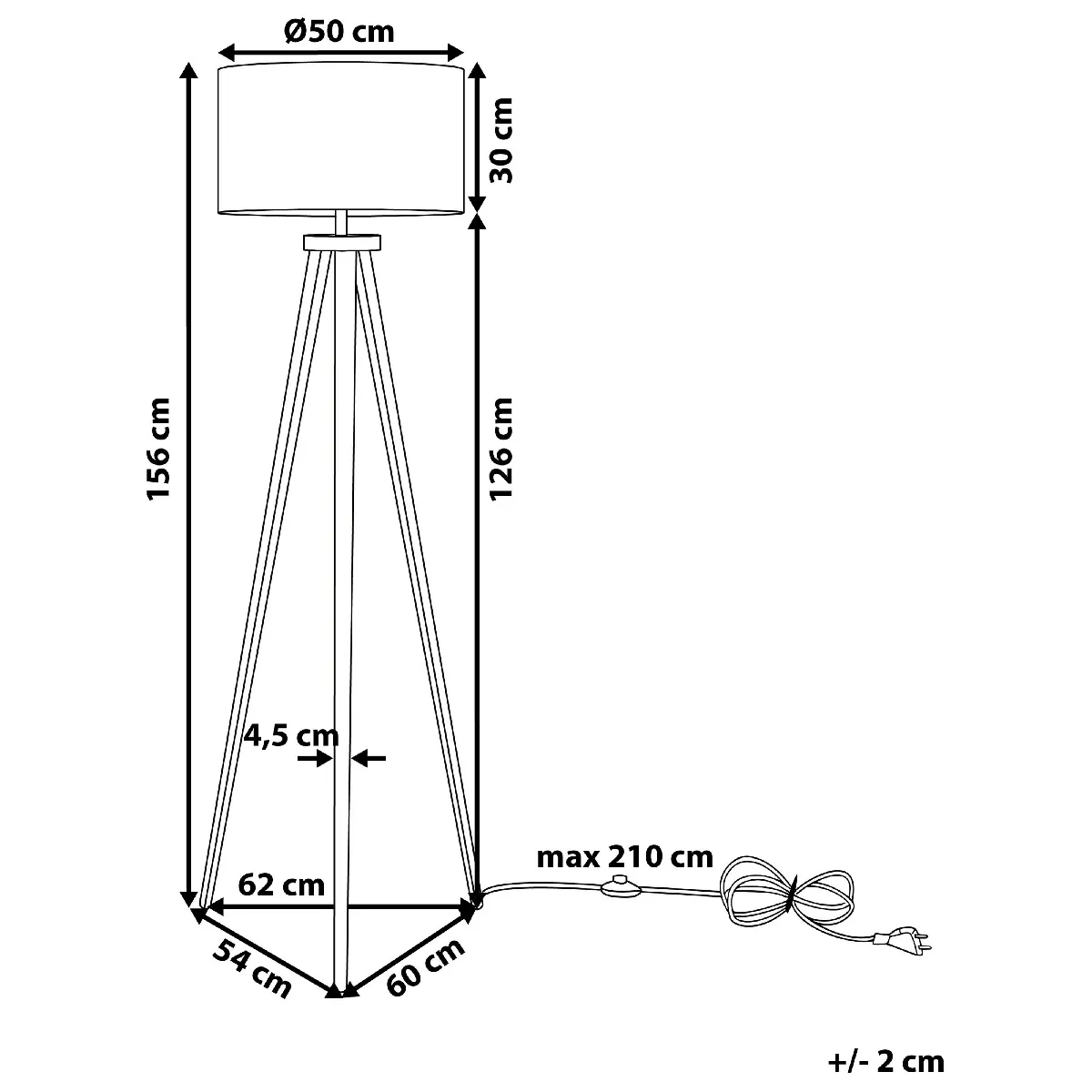 Beliani Lampadaire Stiletto