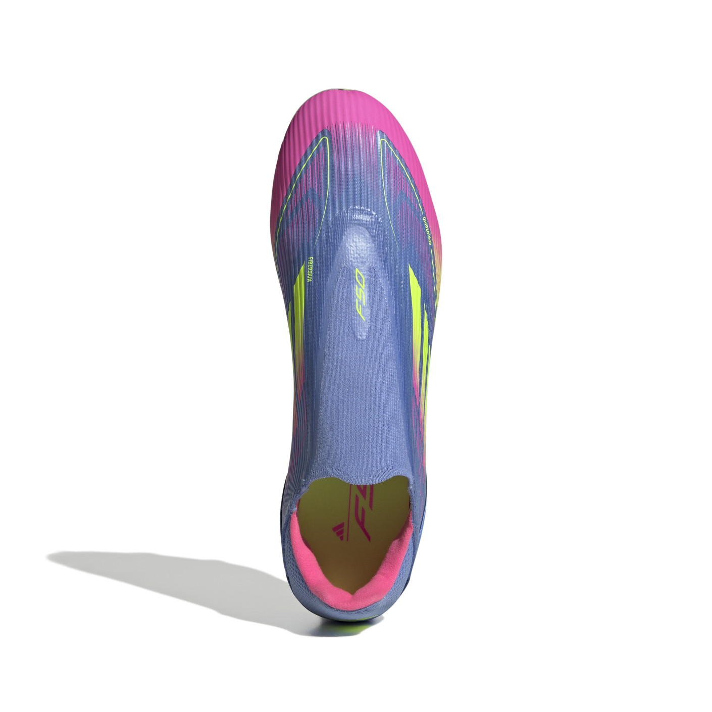 Adidas F50 League Veterloze Gras / Kunstgras Voetbalschoenen (MG) Blauw Neongeel Roze
