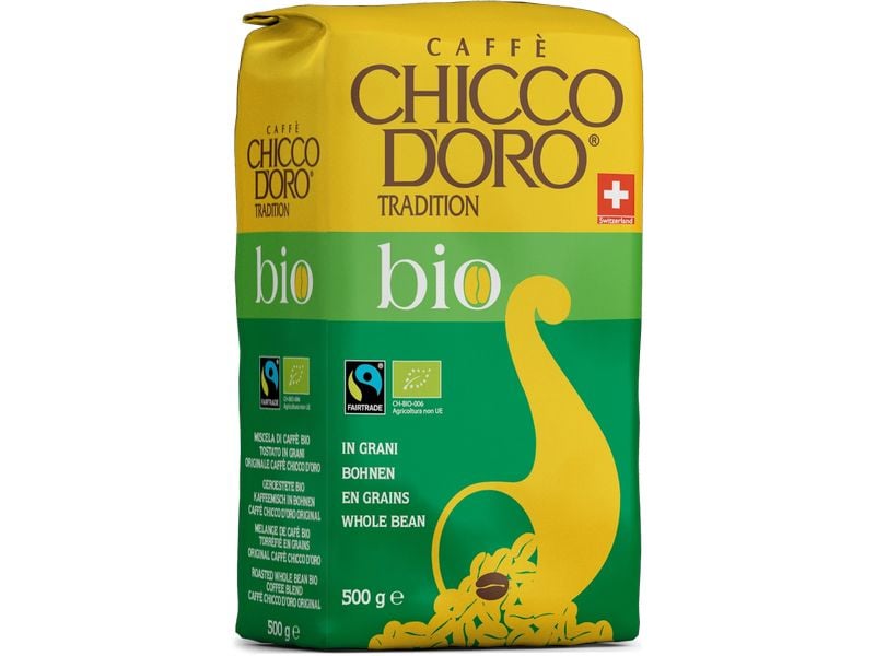 Chicco d'Oro Kaffeebohnen Bio Max Havelaar 500 g Biologisch zertifizierter Kaffee