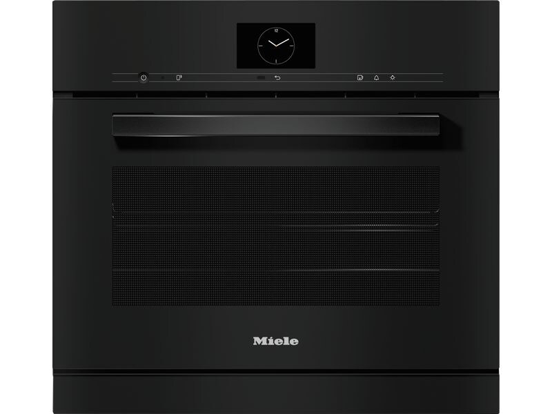 Miele Dampfgarer DGC 7640-55 HC Pro Schwarz Kompakt-Dampfgarer zum Dampfgaren, Backen, Braten mit Speisenthermometer   HydroClean