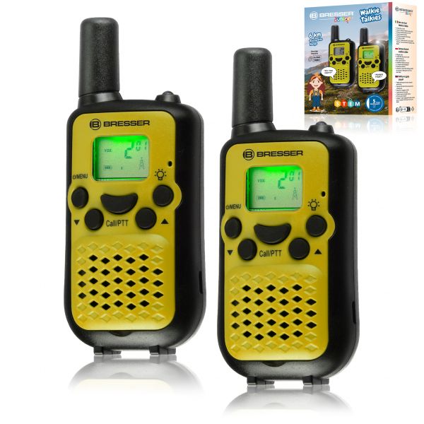 Bresser Walkie-talkies Bresser Junior com um Longo Alcance de Até 6 Km Yellow