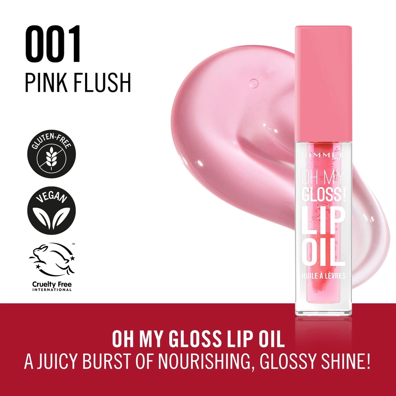 RIMMEL Oh My Gloss Lip Oil - 001 Pink Flush