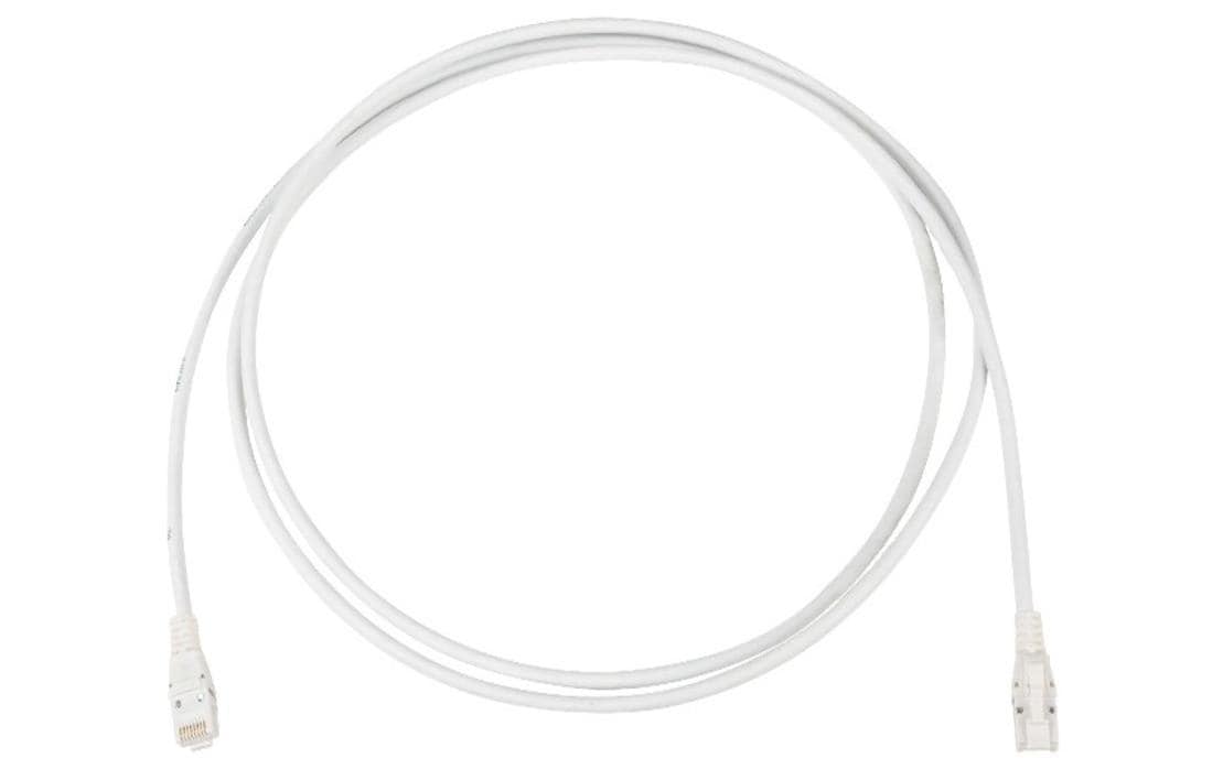 Patchkabel Cat 6, U/UTP, 5 m, WeissHealth-Line Rangierkabel RJ45/u zu RJ45/u mit LSZH Mantel und antibakteriell ausgerüstet