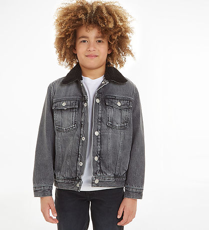 Calvin Klein Jeansjacke Mit Futter - Visual Grey