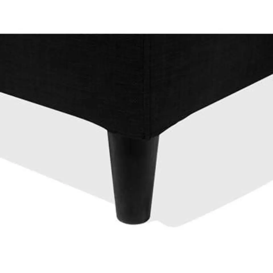 FITOU - Tweepersoonsbed - Zwart - 160 x 200 cm - Polyester
