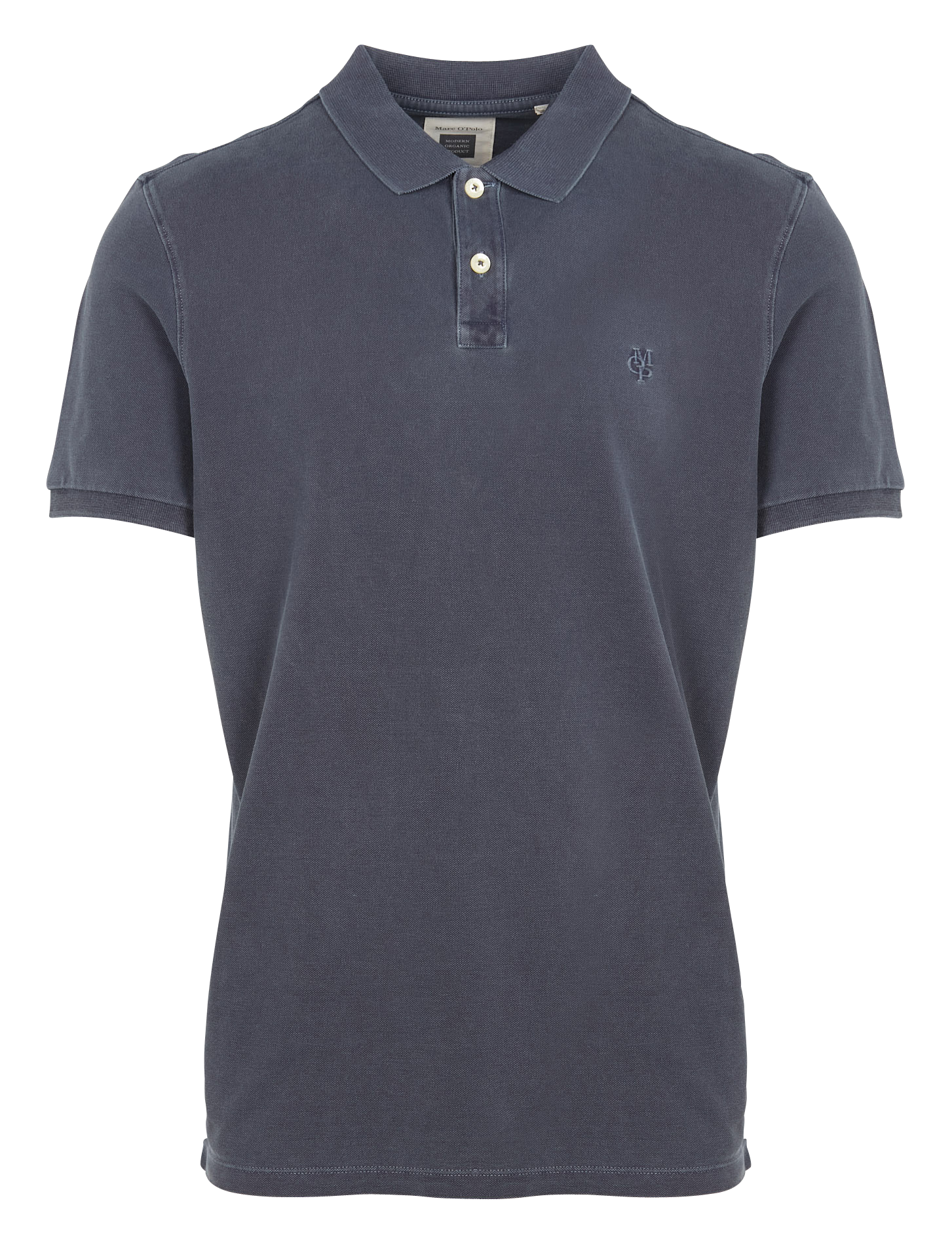 Polo regular-fit brodé en coton piqué | Bleu