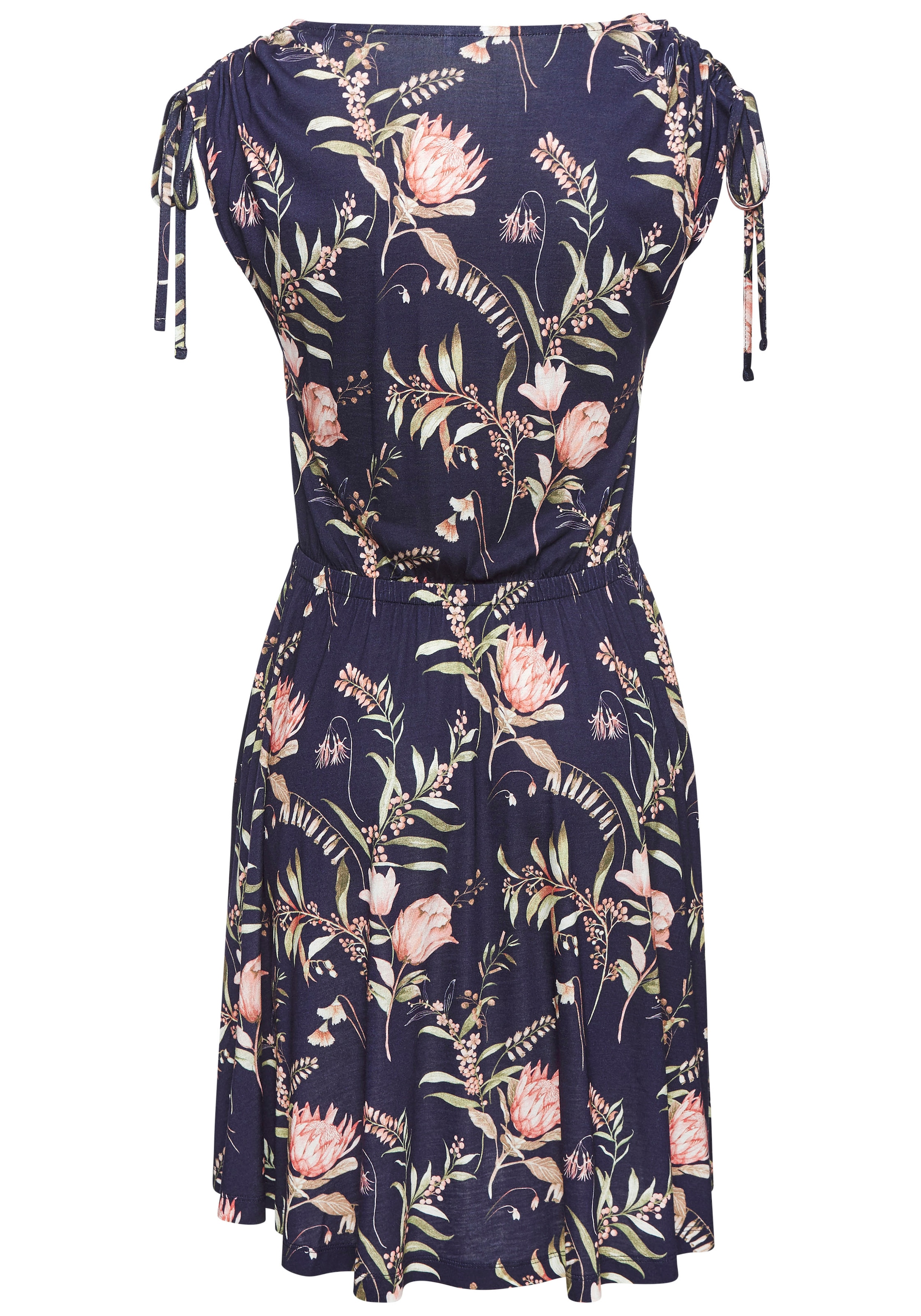 Vivance Jerseykleid mit Blumenprint, lockeres Sommerkleid, Strandkleid