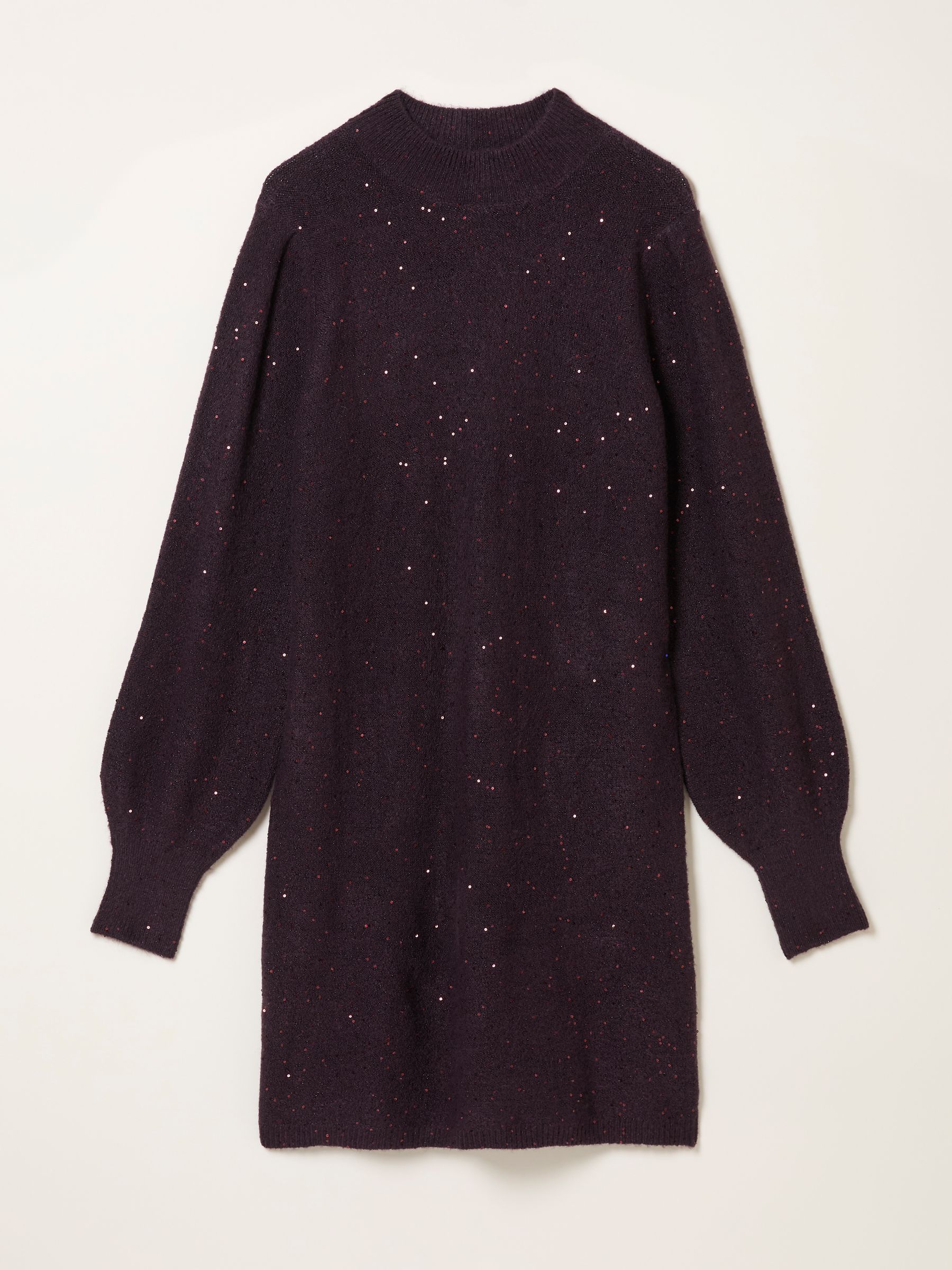 Bordeauxrood - FatFace Sparkle Knit Mini Dress