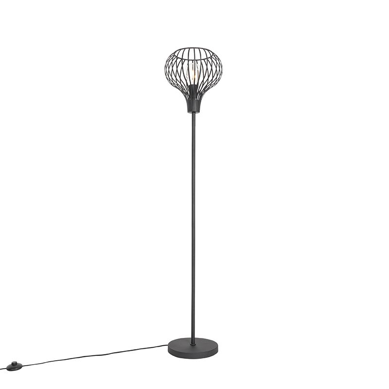 Moderne vloerlamp zwart - Saffira