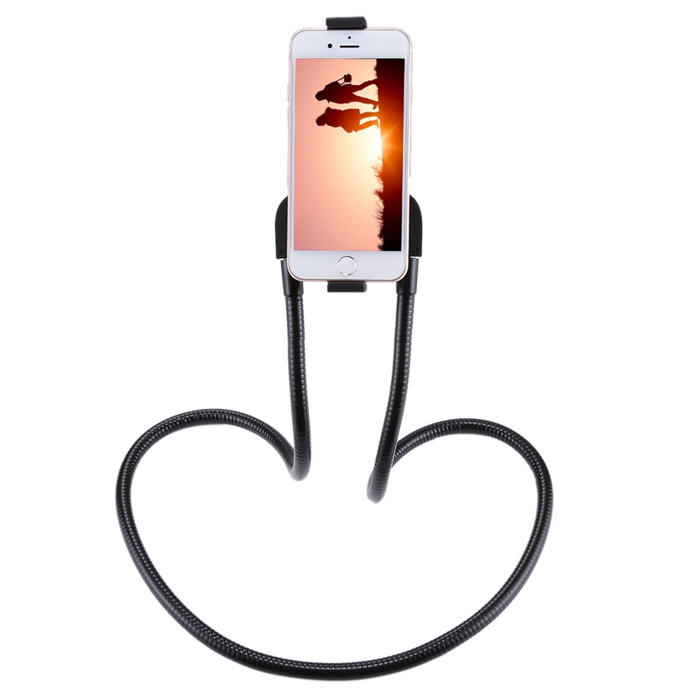 360° Grad Lazy Neck Flexible Universal Schwanenhals Smartphone Halterung (12-19cm) - Schwarz