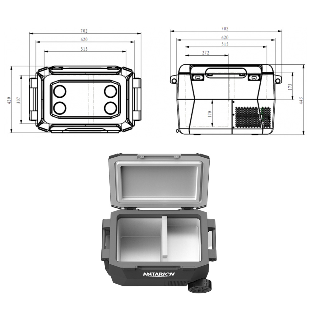 Glacière 45L à compression 12/24V et 230V ANTARION
