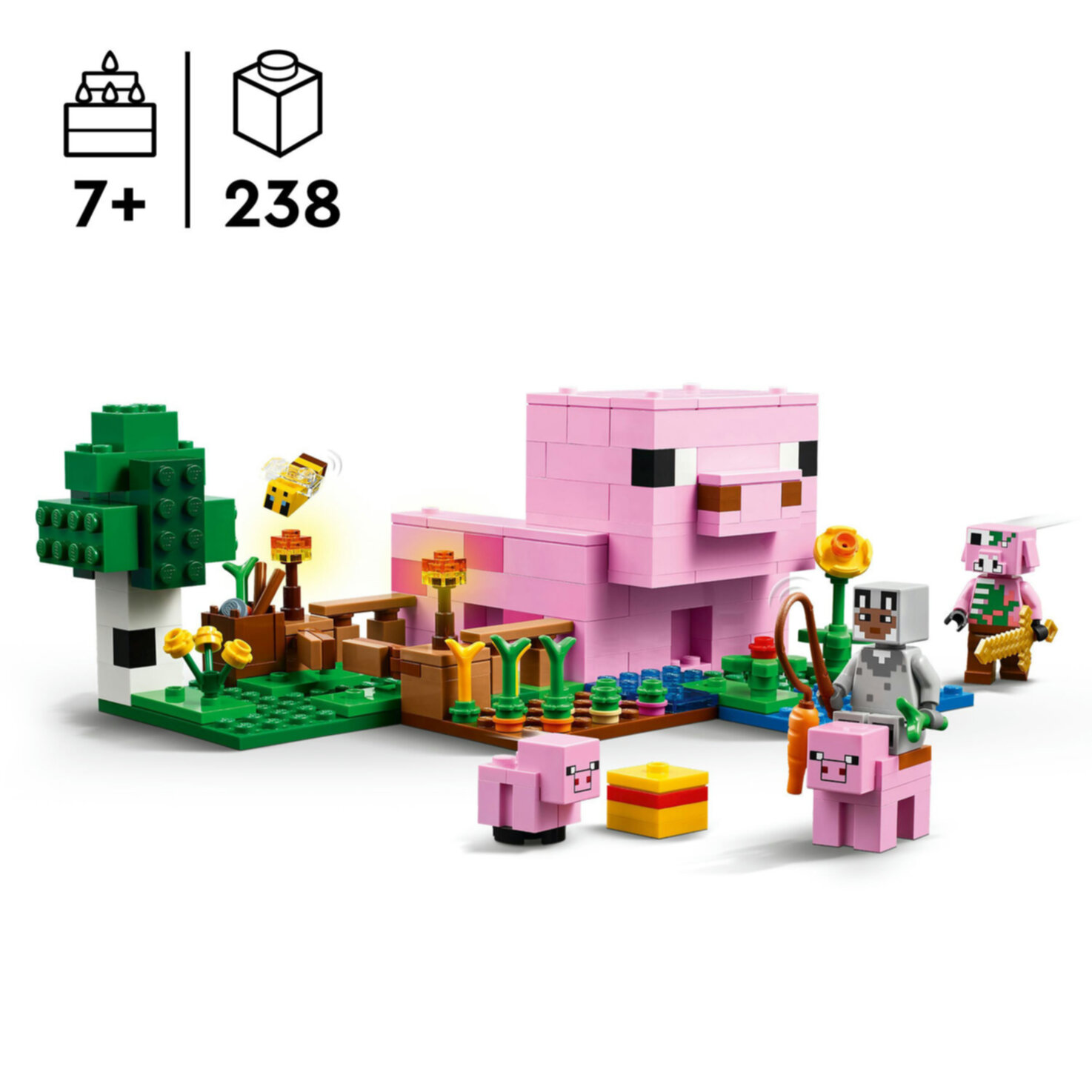 LEGO® Minecraft 21268 Das Babyschwein-Haus ab 7 Jahren