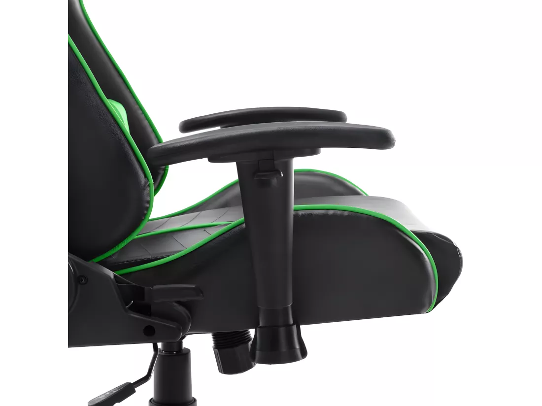 Chaise de jeu Noir et vert Cuir artificiel