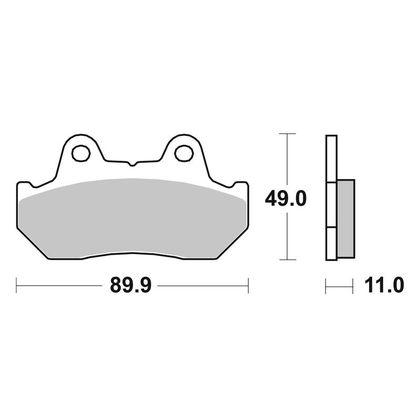 Plaquettes de freins SBS 542LS Sinter Métal Fritté arrière