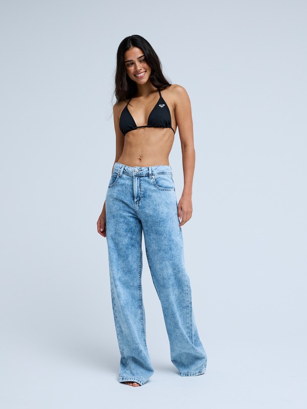 Dawn Patrol Mid Sunbleached Jeans à coupe ample Bleu Femme