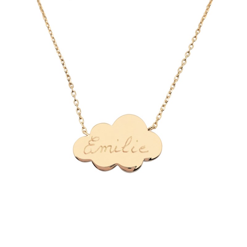 Collier nuage argent 925 - Personnalisable
