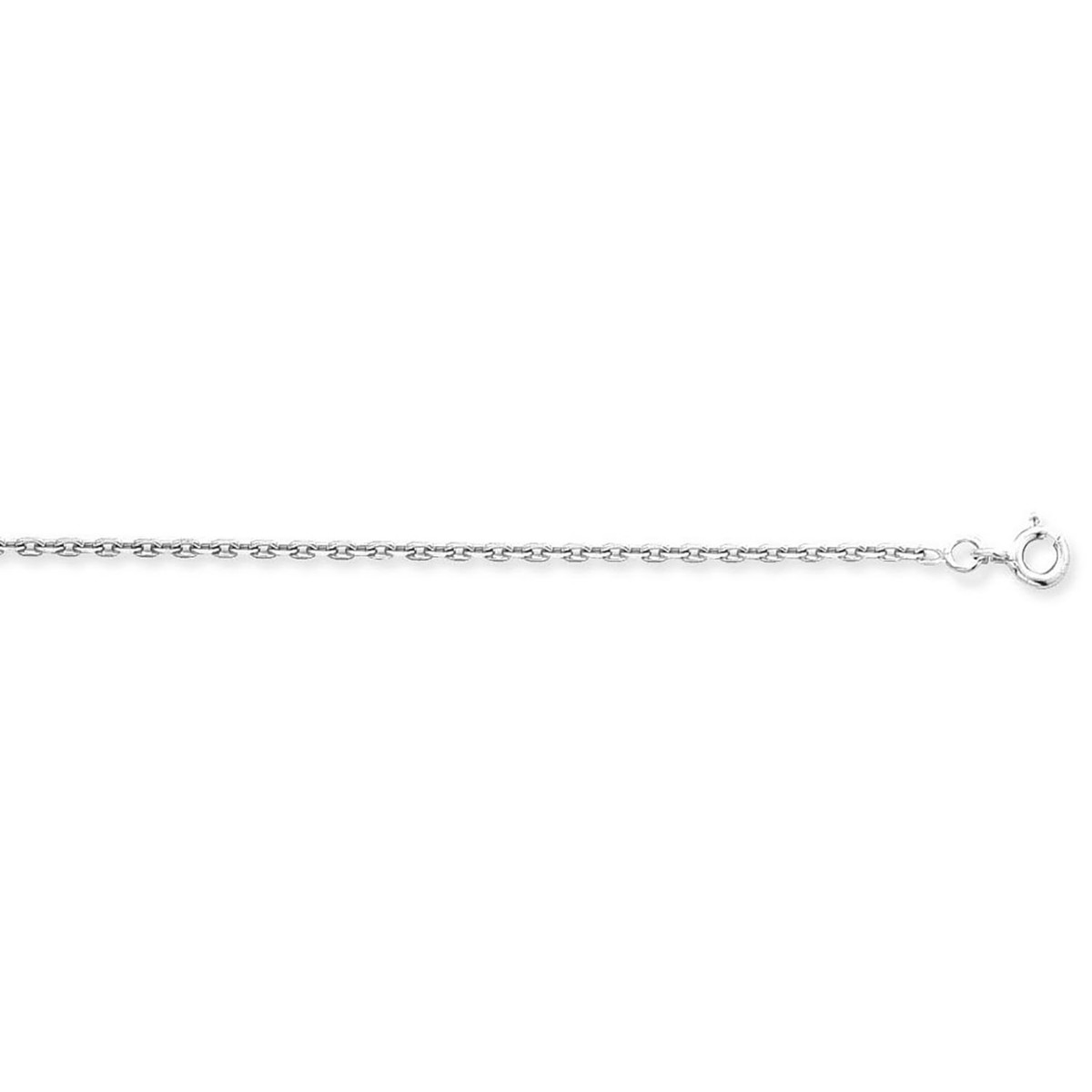 Chaîne maille forçat or blanc 18 carats 1.6mm