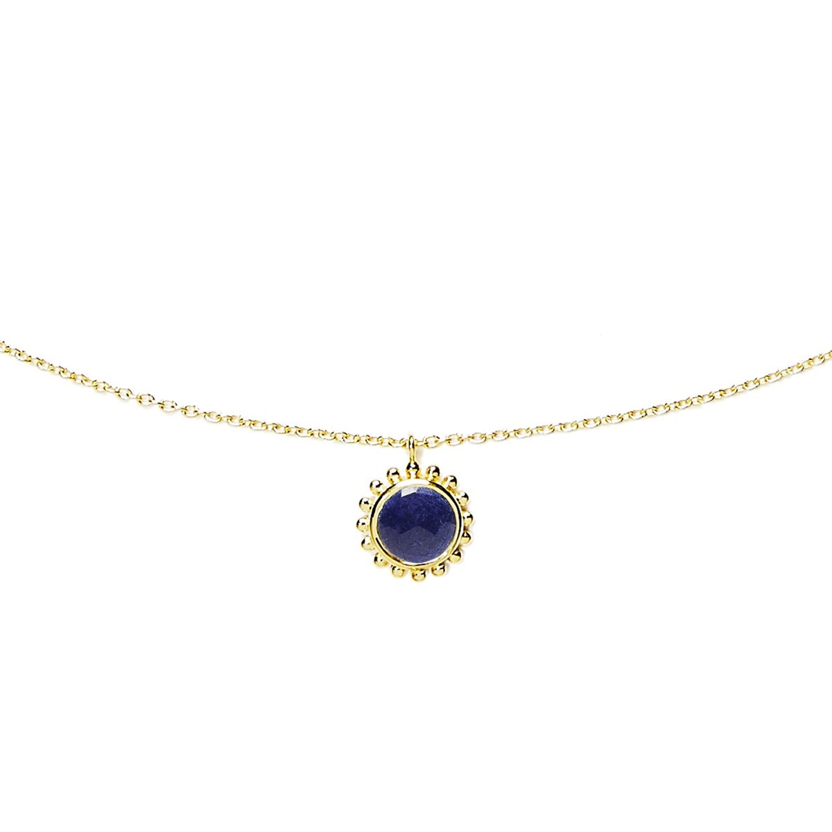 Collier soleil et pierre