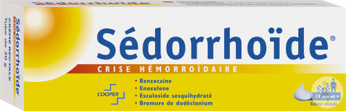 Sédorrhoïde Crise Hémorroïdaire Crème Rectale Tube 30g