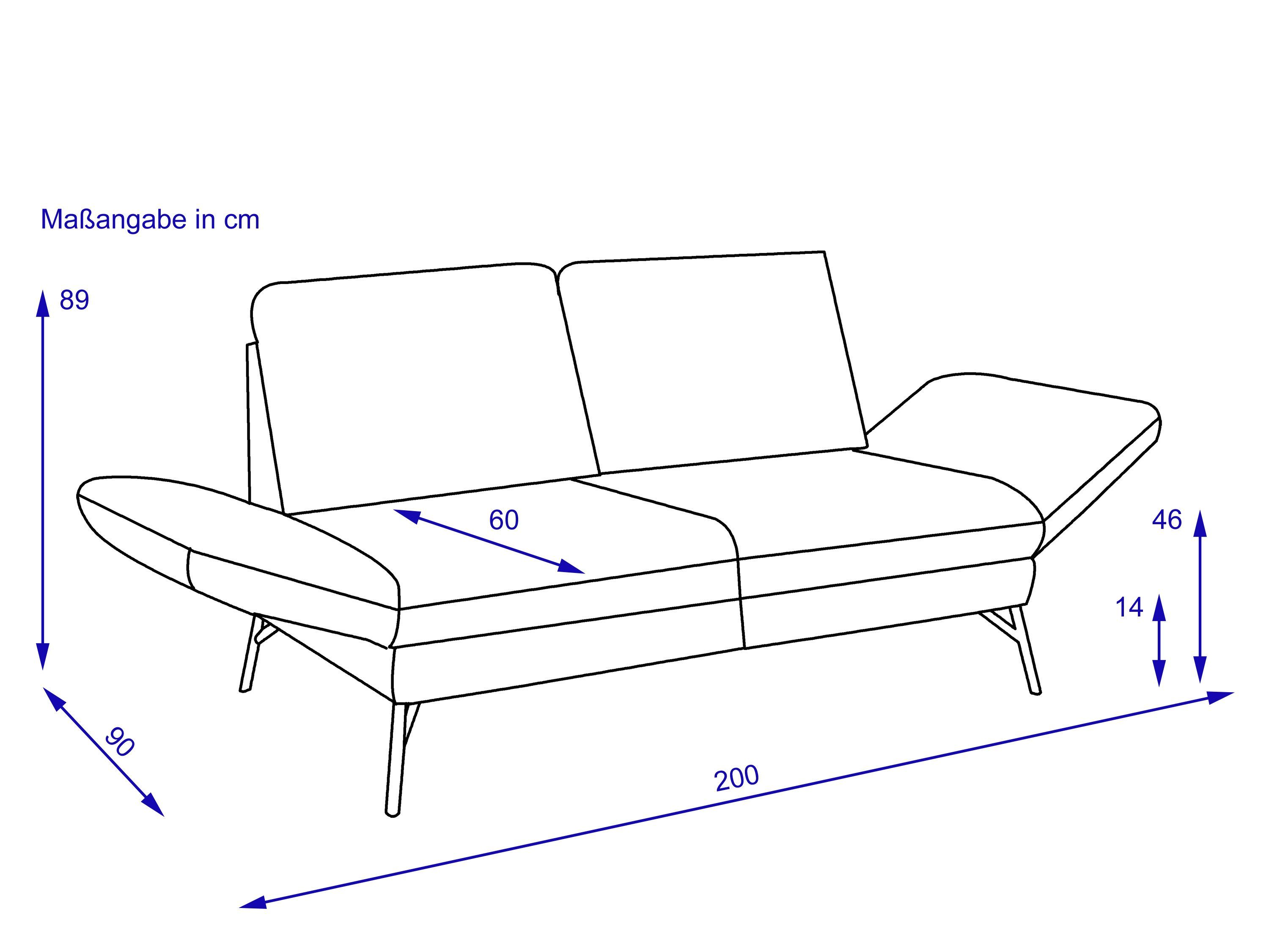 Sofa 2 Sitzer MONDO ASSEA black
