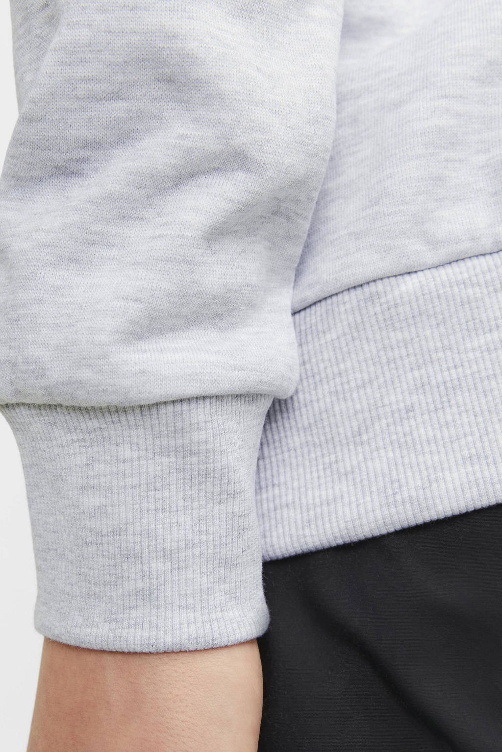 JACK & JONES sweater JJEJOSHmet tekst grijs/groen
