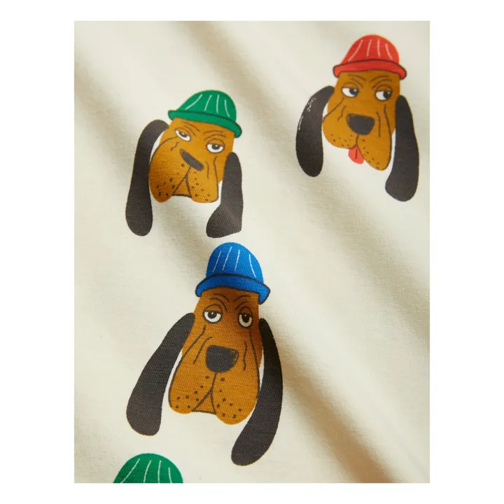 Mini Rodini Legging Coton Bio Chien | Ecru