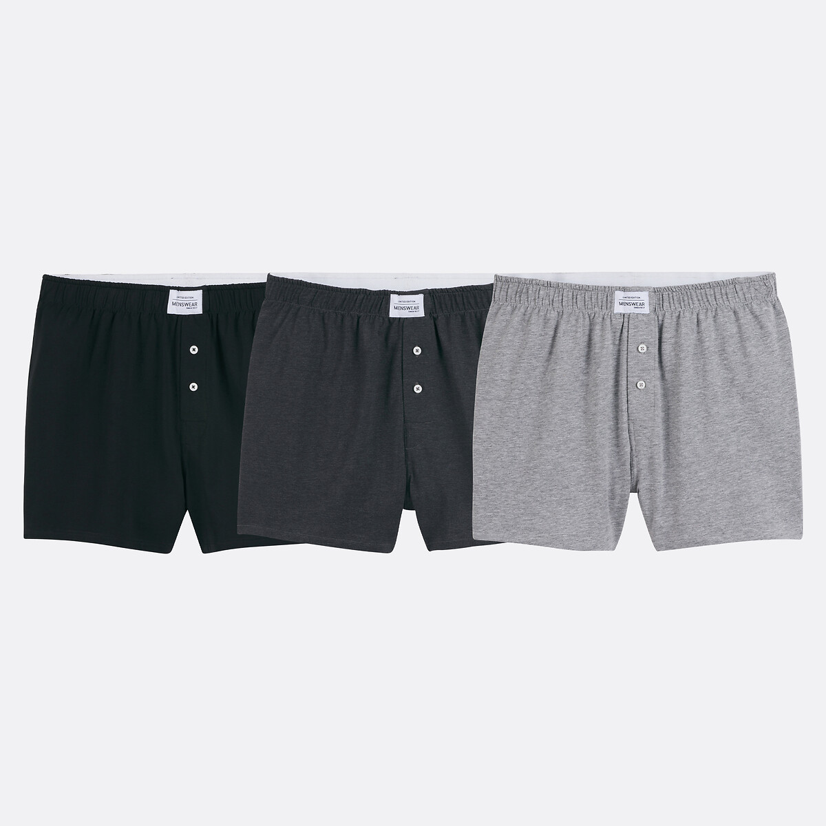 COLEÇÃO LA REDOUTE<br>Conjunto de 3 cuecas boxer em malha
