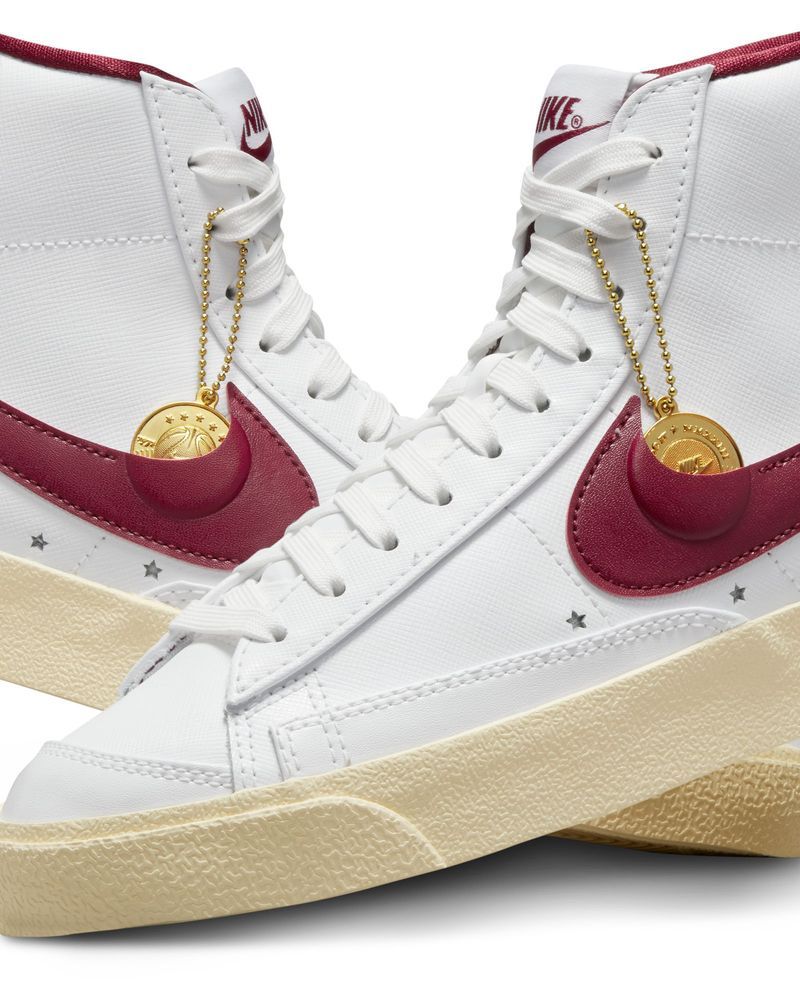 Chaussures Nike Blazer Mid '77 Blanc & Rouge pour femme