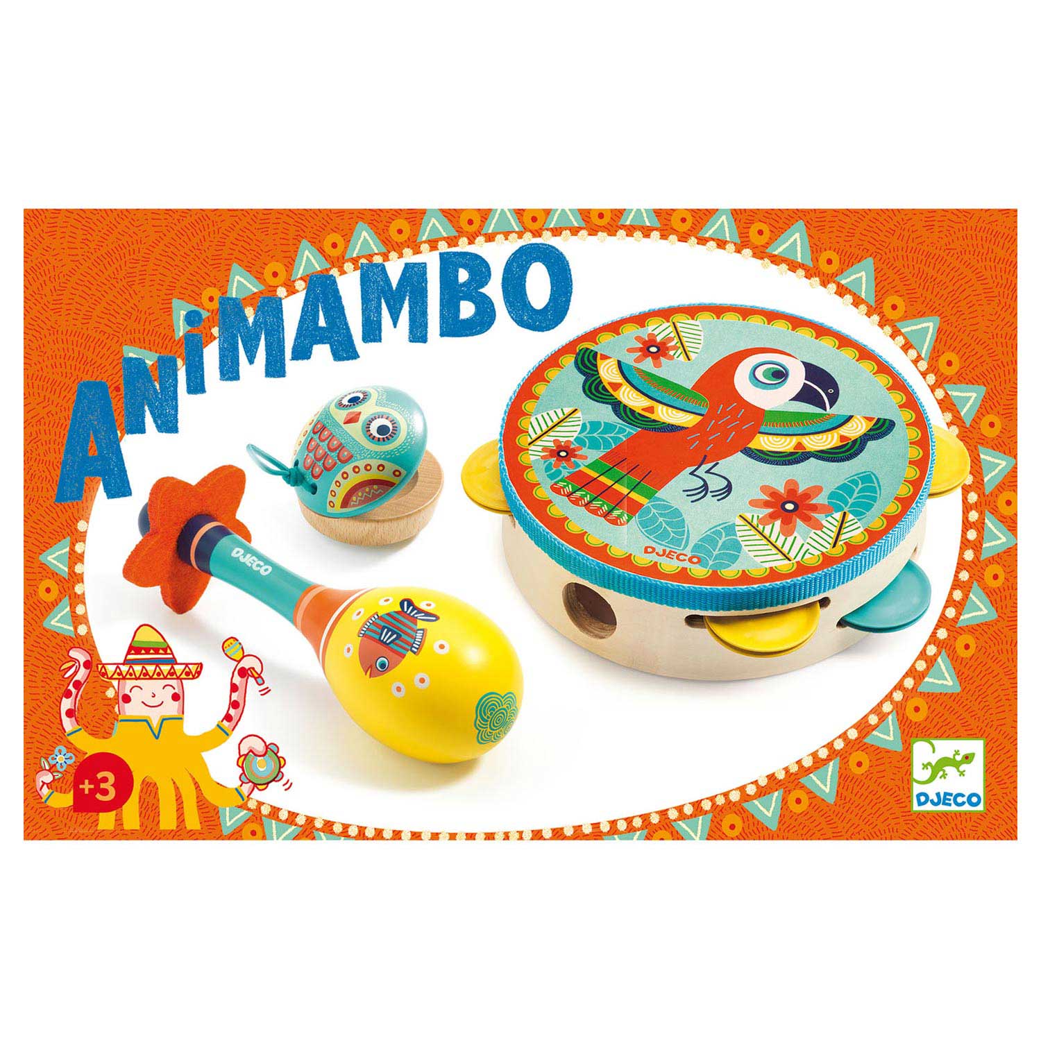 Djeco Houten Muziekset Animambo, 3dlg.