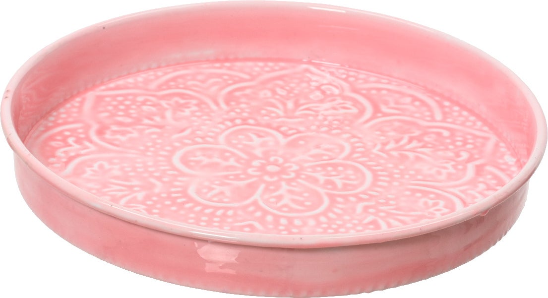 Decoris decoratiebord Cura roze D 23 H 3 cm