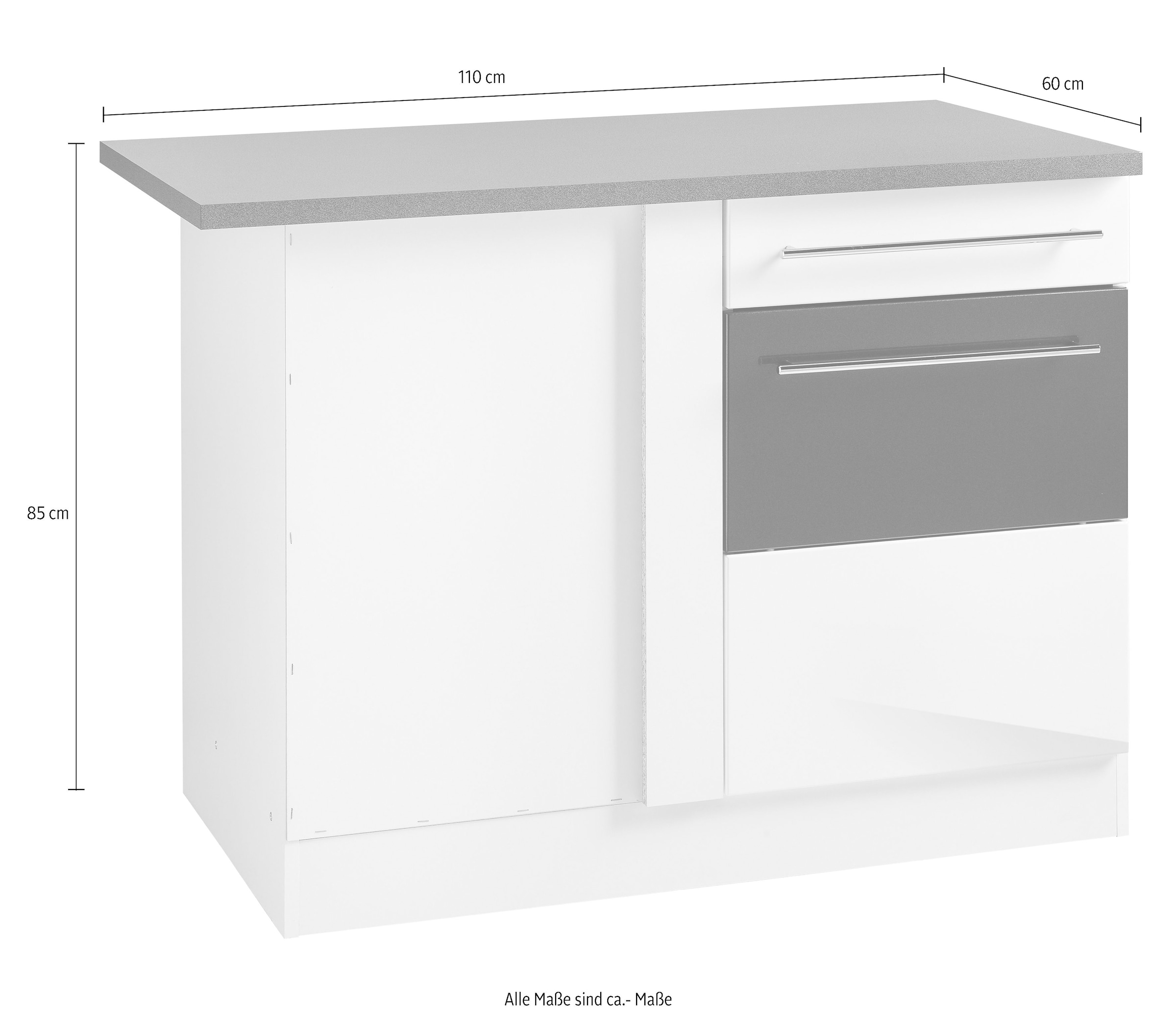 KOCHSTATION Eckunterschrank »KS-Trient« 110 cm breit