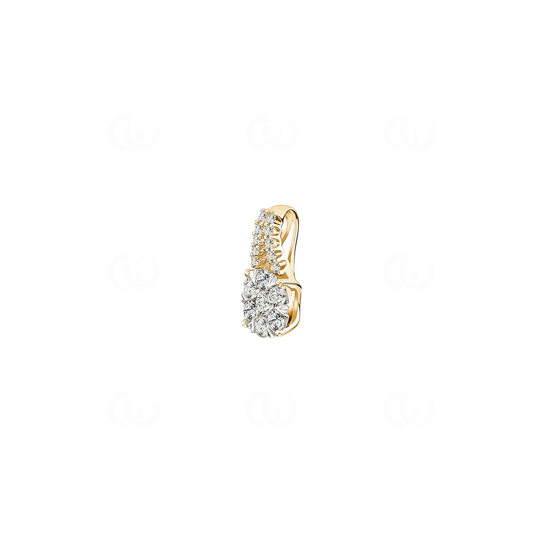 0.75 Karat Diamantanhänger 750/18 K Gelbgold