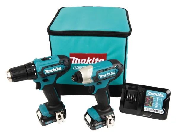 Makita CLX224A, Trådløs kombiboremaskine, Trådløs skruetrækker, Sort, Grøn, 30 Nm, 450 rpm, 1700 rpm, 70 dB
