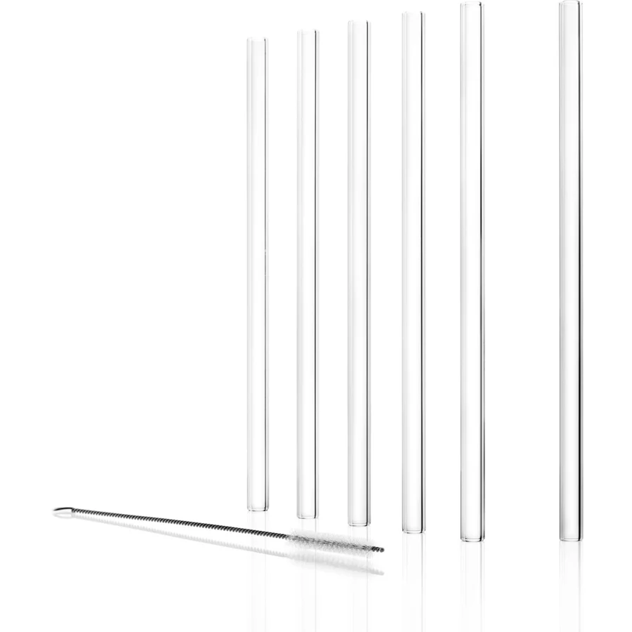 Stölze Lausitz Glastrinkhalme Bar 23 cm 7er Set transparent