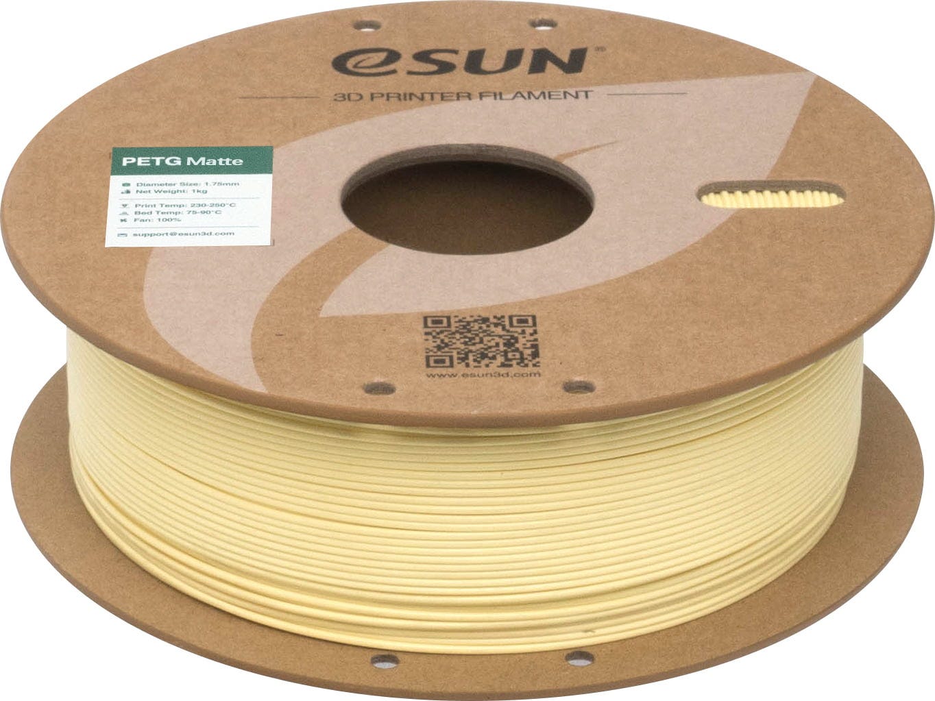 eSUN  PETG-Matte Almond Yellow, 1,75 mm / 1000 g    Mattes PETG Filament in Almond Yellow