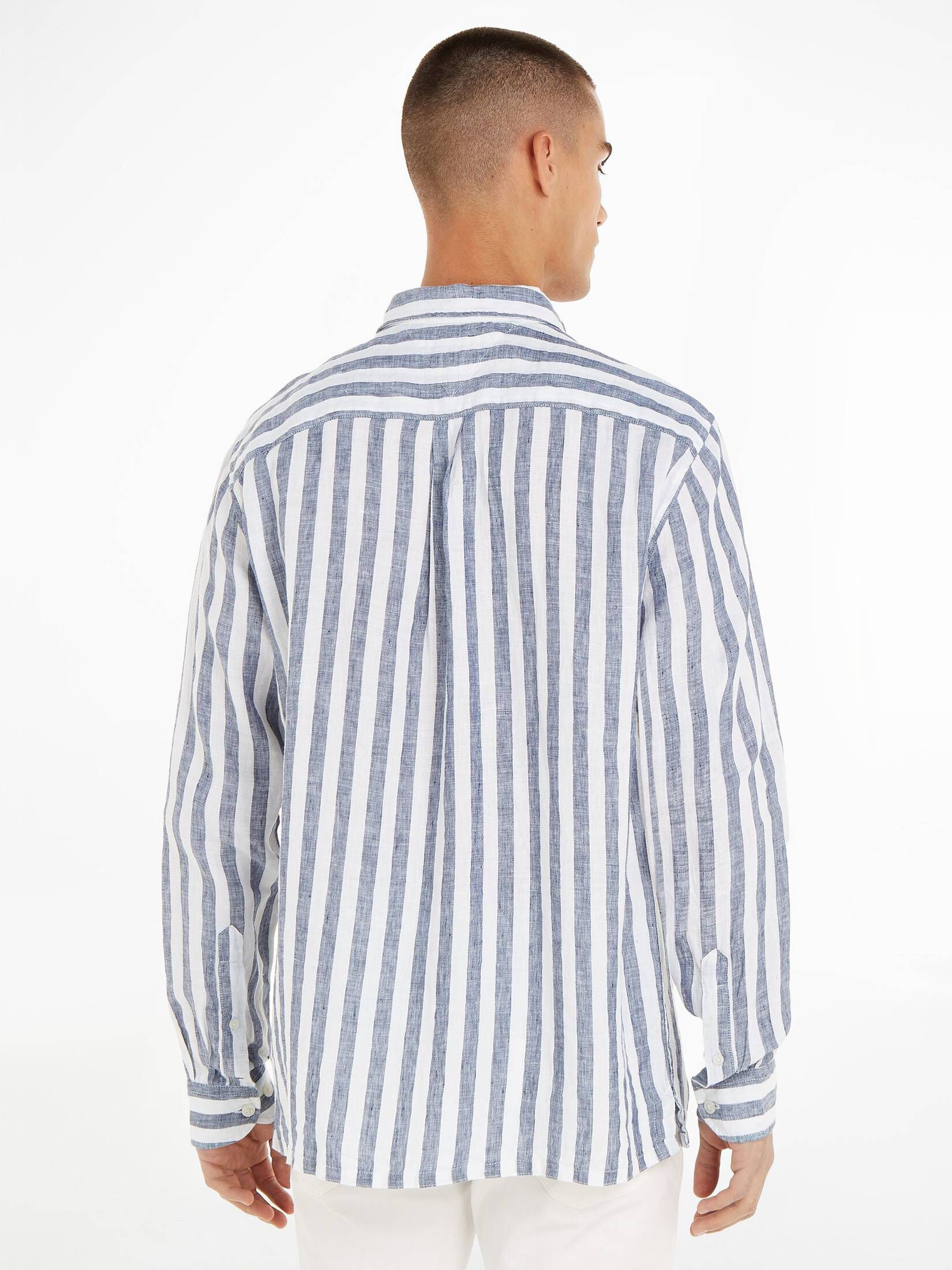 Tommy Hilfiger| Herren Leinenhemd Casual Fit Langarm