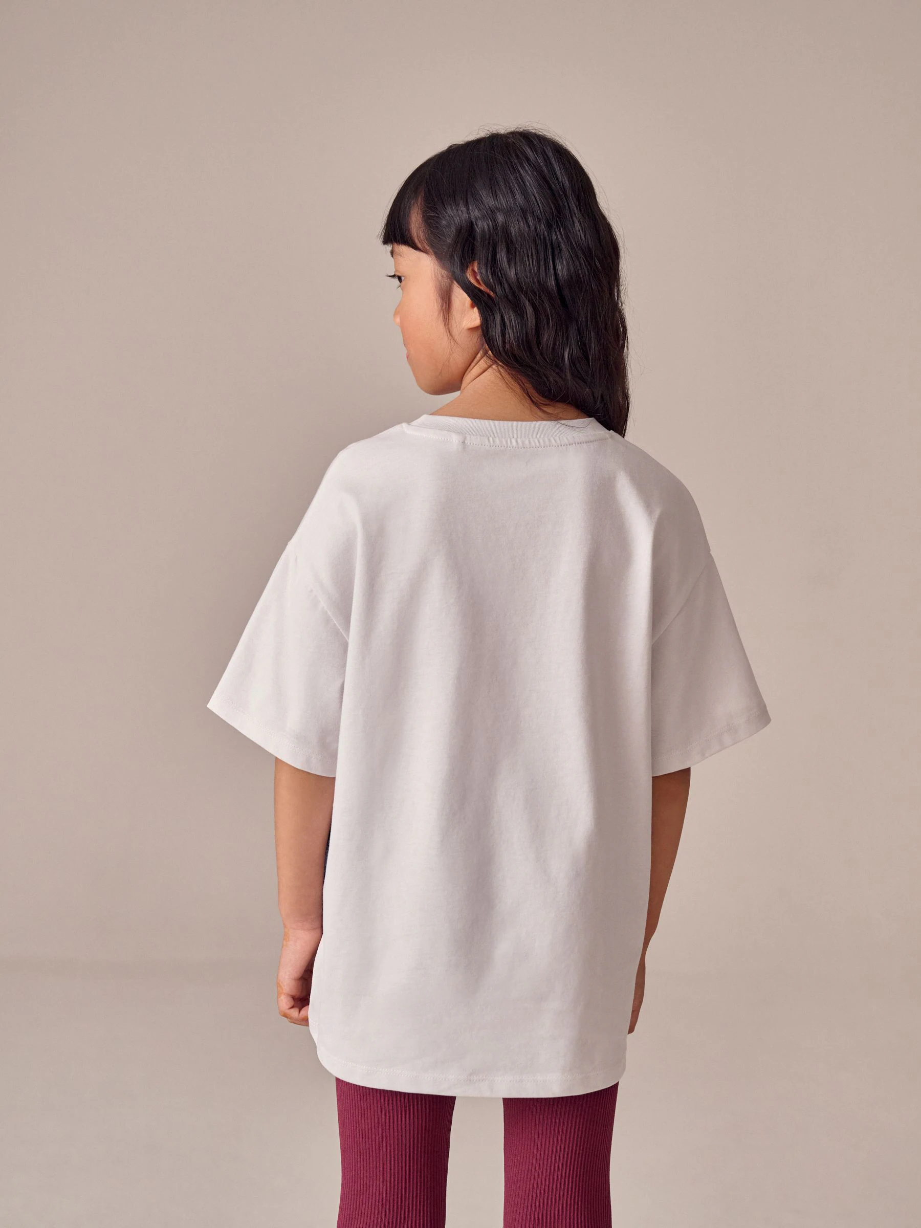 Witte Paarden - Oversized T-shirt met grafische print (3-16jr)