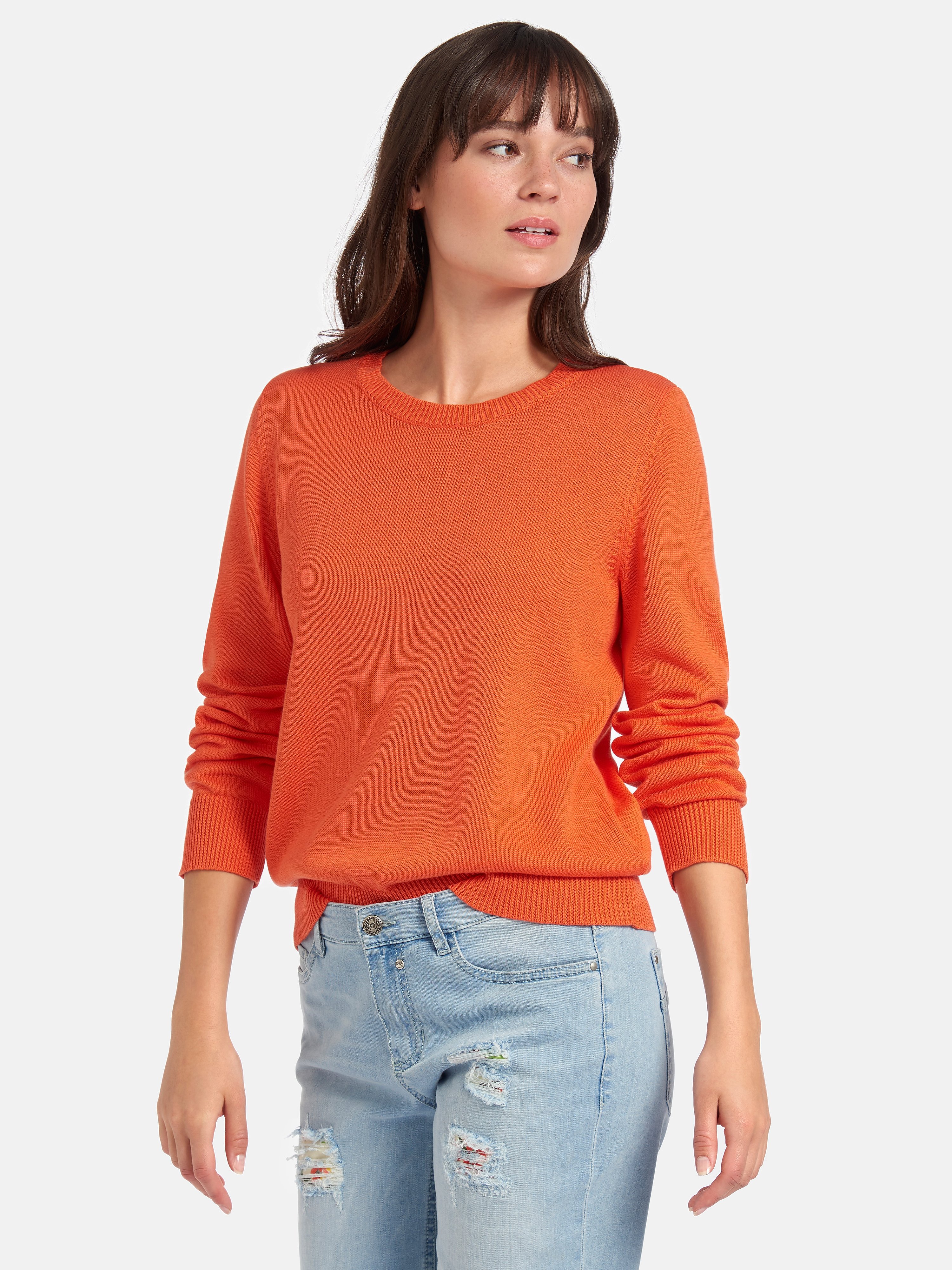 Rundhals-Pullover aus 100% SUPIMA®-­Baumwolle
