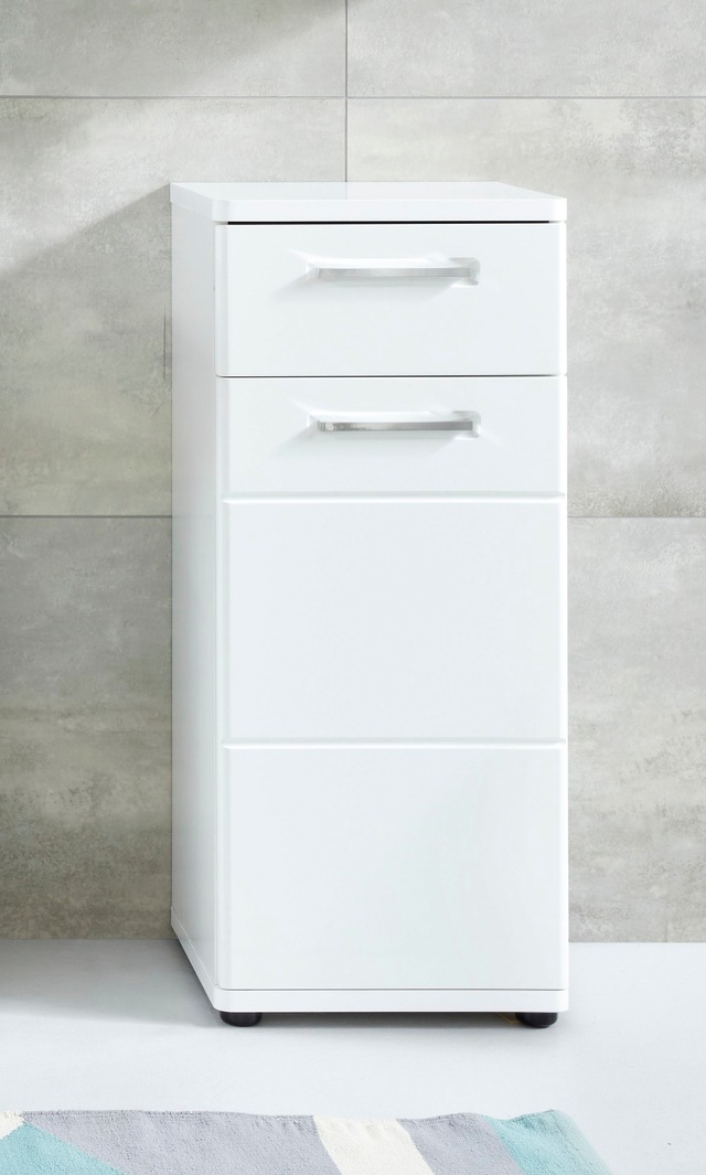 welltime Unterschrank »Mora« Standschrank mit 1 Tür & 1 Schublade - (B/T/H) 37/34/87 cm