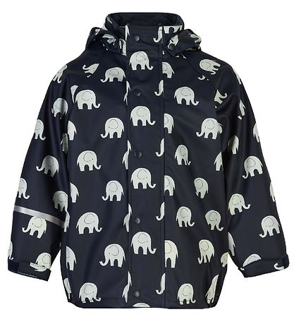 CeLaVi Regnt?j - PU - Dark Navy m. Elefanter
