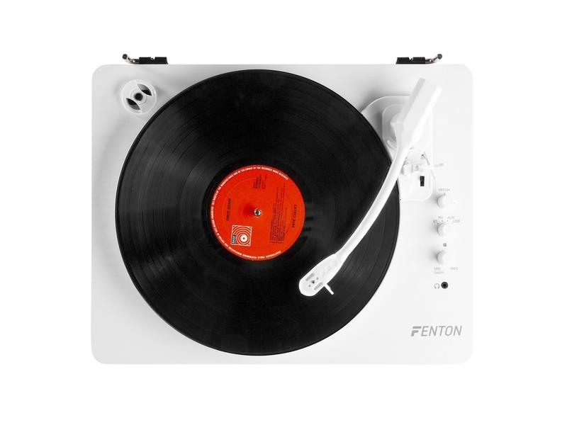 Fenton Plattenspieler mit Bluetooth RP162 Weiss Retro Plattenspieler mit Bluetooth, USB-Player und Umwandlungsmöglichkeit für Schallplatten