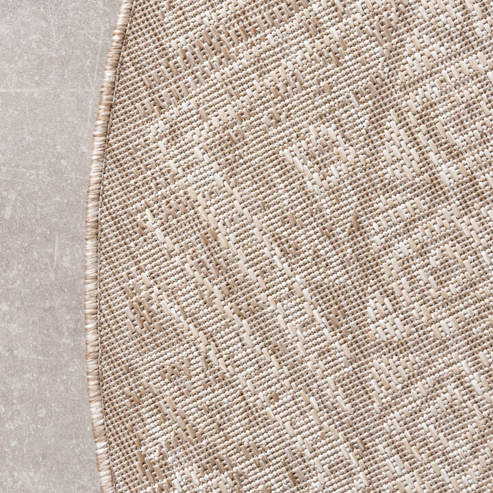 Rond jute buitenkleed - Atlas Aztec Bruin/Creme