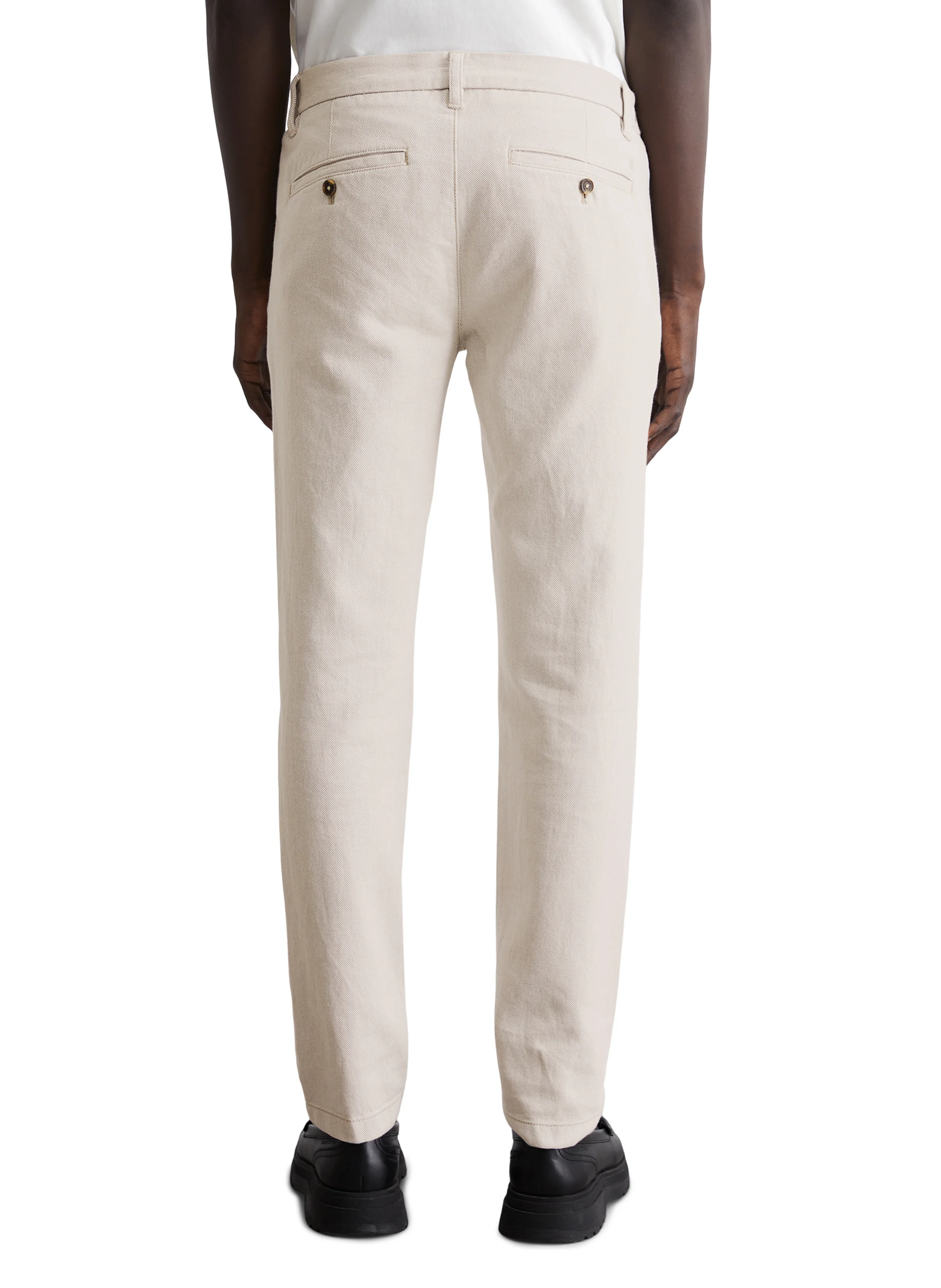 Pantalon chino en coton mélangé | Blanc