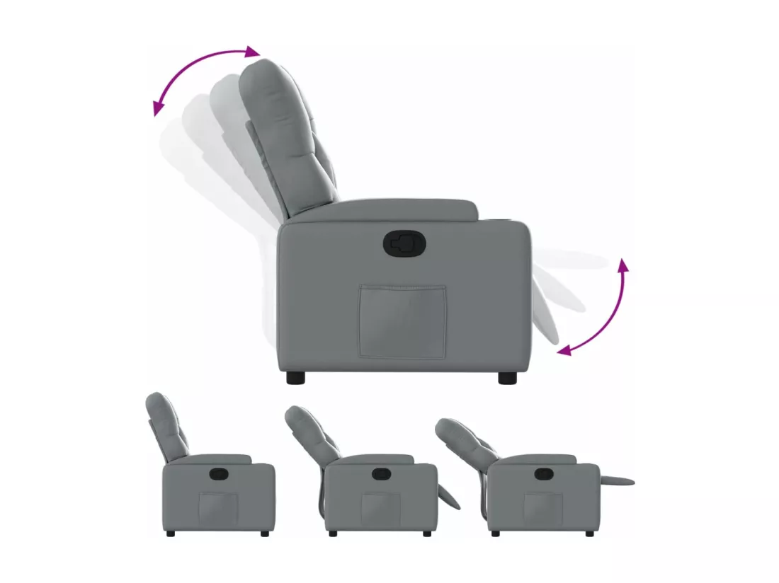 Fauteuil inclinable Gris Similicuir