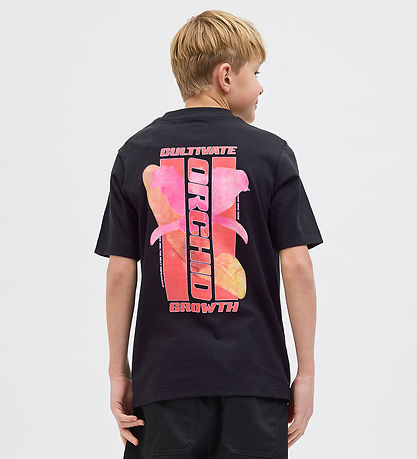 Jack & Jones T-Shirt - JcoInterlude - Black m. Text