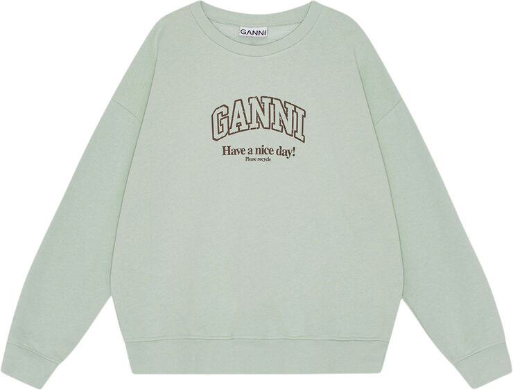 Ganni Isoli Ganni Oversized Sweatshirt Aqua foam