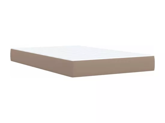 Sommier tapissier matelas cappuccino 120x190cm similicuir
