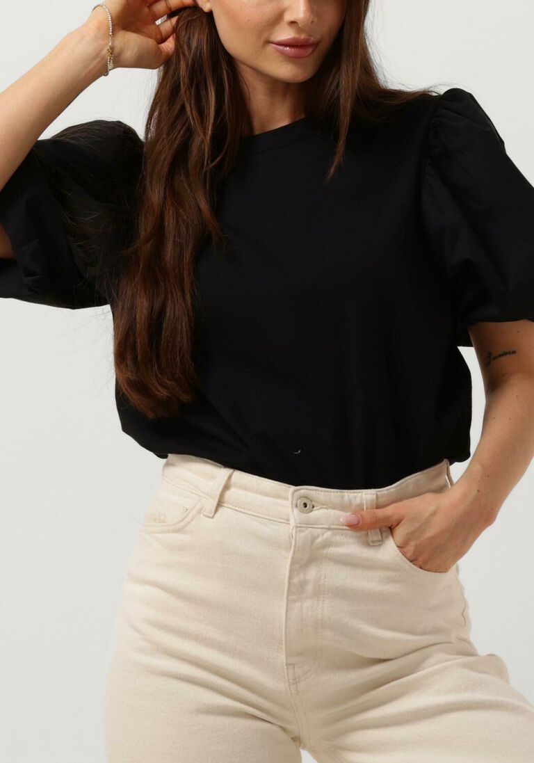 NOTRE-V zwarte notre-v t-shirt nv-dolf puff sleeve top