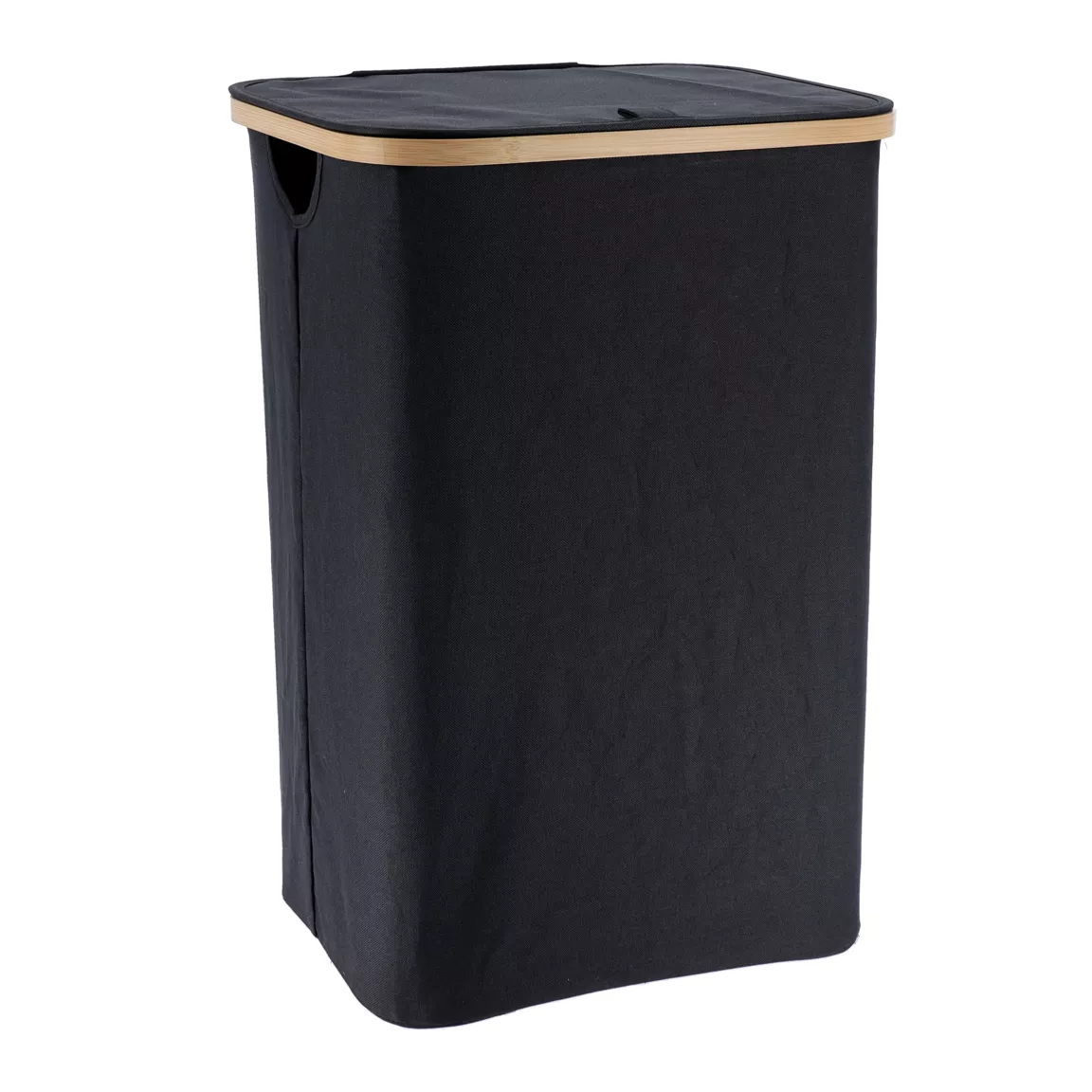 Panier à linge rectangulaire et pliable (H60 cm) Purebamboo Noir