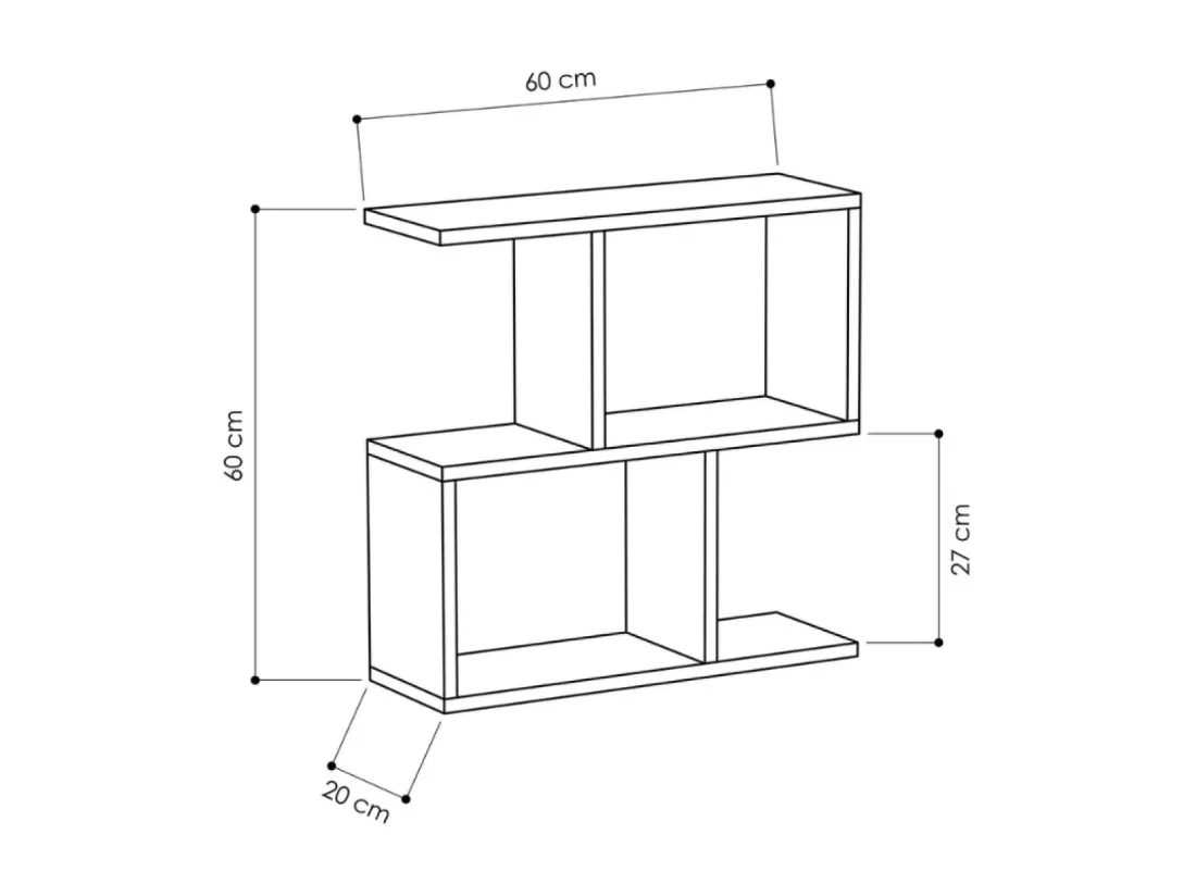 Meuble avec étagère en bois TAKA